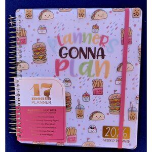 17 Month PLANNERS GONNA PLAN Aug 2025 - Dec 2026 Weekly Planning Note Page Gift